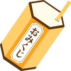 開運おみくじのイラスト 無地