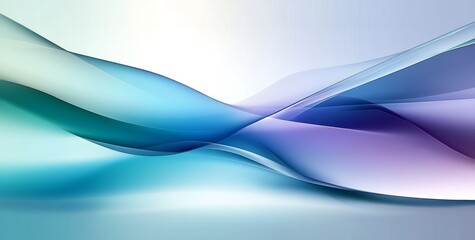 Obraz premium Abstract Digital Background with Flowing Curves and Gradients in Blue and Purple