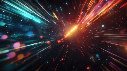 Fototapeta premium An abstract representation of light and motion, evoking a sense of speed and energy.