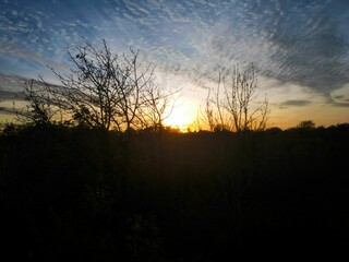 Fototapeta premium Stunning sunset over Frogmore, England with vibrant colors in the sky