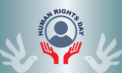 International human right day background celebrated on 10 December.   illustration Template for Poster, Banner, Greeting, Card, Flyer, Cover, Sale, Promotion. Vector Illustration. EPS 10