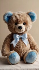 Fototapeta premium bear, toy, teddy, christmas, animal, love, soft, gift, teddy bear, object, fluffy, isolated, heart, brown, child, plush, sitting, cuddly, childhood, stuffed, holiday, fur, doll, furry, hat