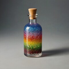 bottle of perfume on a blue background