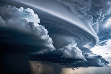 Dark Storm Clouds Forecasting Rainy Weather and Atmospheric Changes
