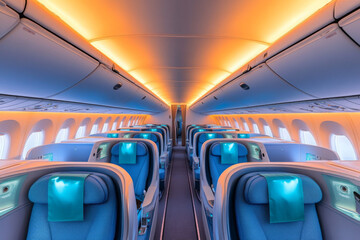 Fototapeta premium Modern Airplane Interior
