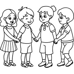 children holding hands