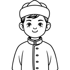  chinese boy in traditional chinese dress