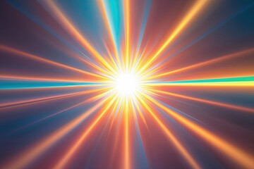 Obraz premium Vibrant Abstract Sun Flare with Radiant Optical Glow Effect