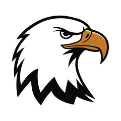 Obraz premium Eagle head vector icon on white background.