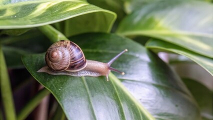snail on a leaf