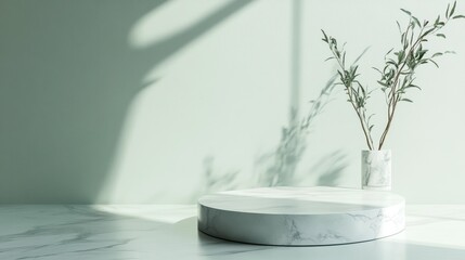 Minimalist Marble Podium.