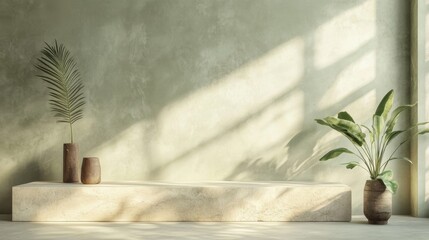 Minimalist Green Room.