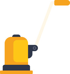 Illustration of a floor polishing machine on a white background, ideal for cleaning company and handyman concepts