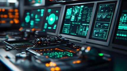 Futuristic Control Panel Interface