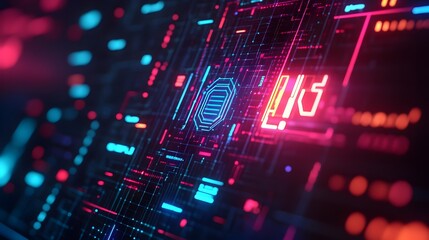 Fototapeta premium Futuristic Tech Interface Background