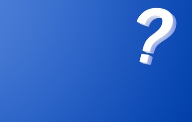 3D素材_クエスチョンマーク_青