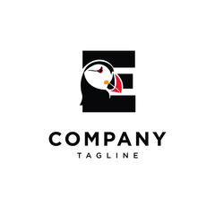 Letter A Puffin Logo Icon Vector