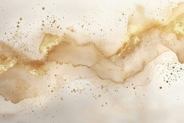 Obraz premium Watercolor Abstract Background with Gold Splashes Calm Texture Design