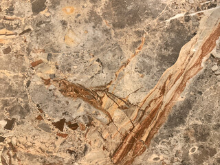 Florence canyon brown and grey marble texture with random abstract red veins and stone cut. Natural marble stone, Seamless background texture.