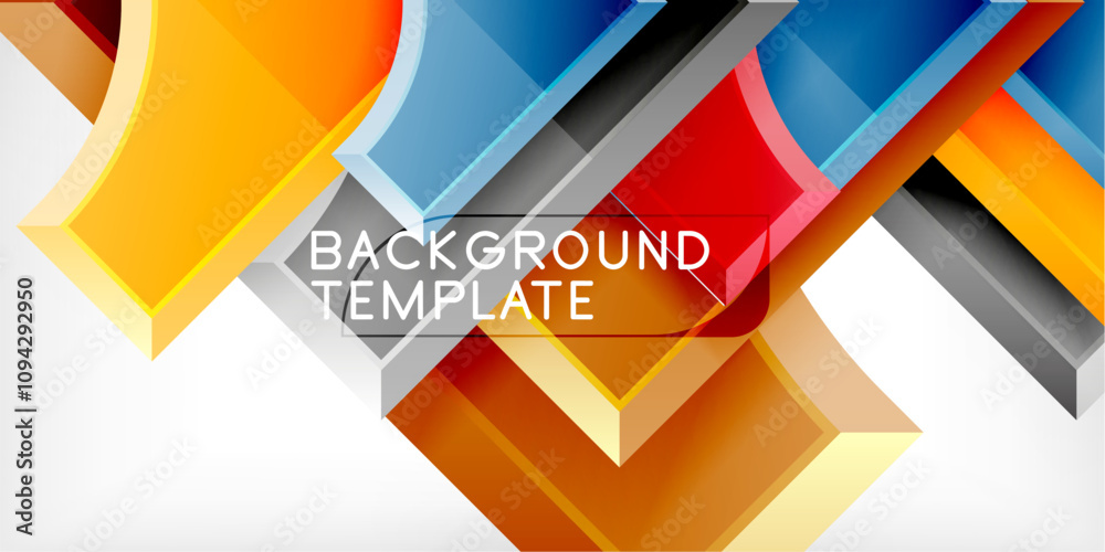 Aufkleber geometric design abstract background - circles and triangles