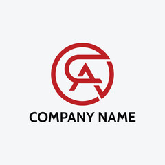 Circular Letter CA Logo Concept