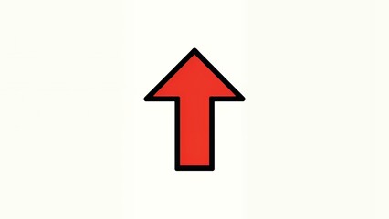 上向きに示す赤色矢印のテクスチャ