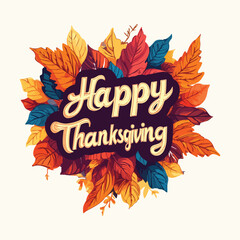 Happy Thanksgiving Day. Thanksgiving typography for postcard, poster,