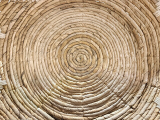 Random spiral rattan or wicker art and craft, round circle spiral synthetic rattan basket weave...