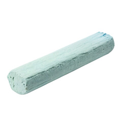 Green chalk stick isolated on a transparent background