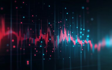 Digital Growth Financial Chart Visualizing Market Trends and Investment Strategies in a Futuristic Economic Landscape