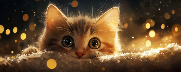 cute cat kitten fluffy furry background