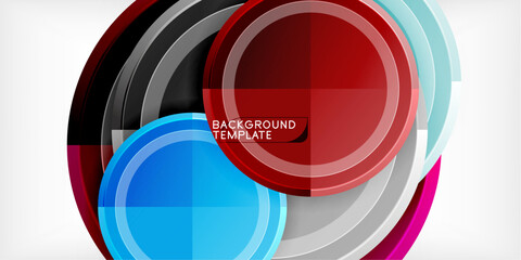 Obraz premium Minimal geometric abstract background. Circle triangle design