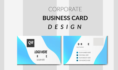 modern elegant red, white double sited business card template. minimal modern simple business card design .