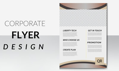 corporate premium flyer for all people . clean modern resume and cover letter layout vector template for business job application