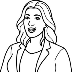 confident woman is speaking giving advice