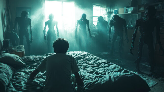 Frightful figures in the bedroom - nightmare, sleep paralysis