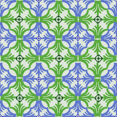 Blue and green embroidery, motif ethnic ikat seamless textile illustration, print striped ornament, pattern, design for wrapping, silk, scarf, clothing, textile, carpets, curtains.