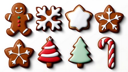 Naklejka premium Xmas abstract icons in minimalist style.Snow, Snowflake, Christmas Ornament, Decoration.