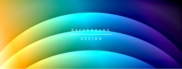 Bright rainbow style color gradient with curve round shape line background. Vector Illustration For Wallpaper, Banner, Illustration, landing page