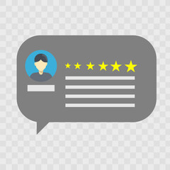 Vector illustration customer review template