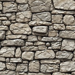 Obraz premium Seamless pattern of a rustic stone wall - Seamless tile
