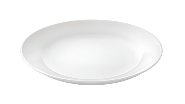 High-Quality PNG empty plate Isolated on White Background – High Resolution