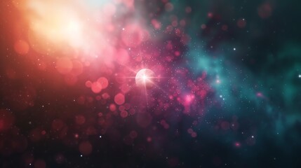 Fototapeta premium An artistic representation of a single glowing dot in a dark space, with a soft aura emanating from it.