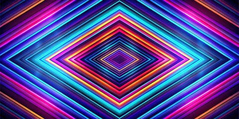 Abstract Night Geometric Illusion Background