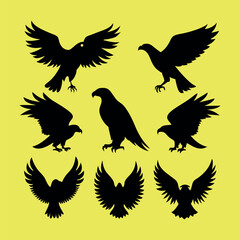 Eagle Silhouette Vector Collection – Majestic Bird Design Set