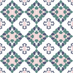 Green and pink embroidery, motif ethnic ikat seamless textile illustration, print striped ornament, pattern, design for wrapping, silk, scarf, clothing, background, textile, carpets, curtains.