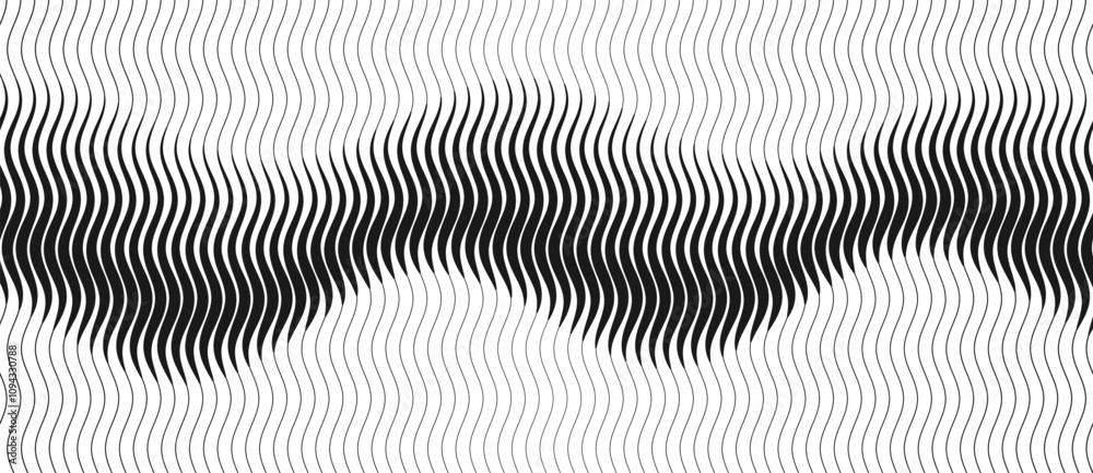 Leinwandbilder abstract art geometric background with vertical lines. optical illusion with waves and transition.