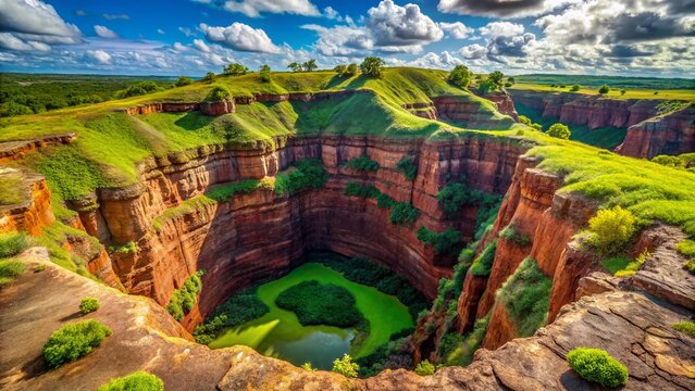 Close-up details of Jalapao's doline landscape, revealing intricate textures and hidden beauty.