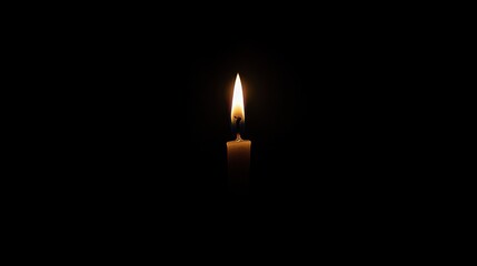 A solitary, flickering candle in a dark room, Reflecting the struggle for light and hope in darkness