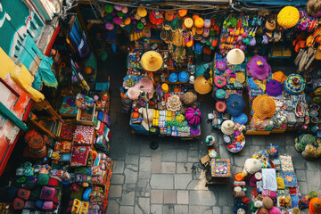 Vibrant Market Stalls